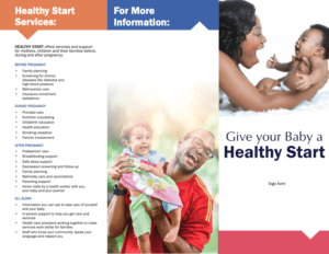 customizable healthy start brochure cover image